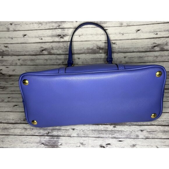 Vintage Coach Peyton Leather Cora Domed Satchel F25671 SV/CERULEAN BLUE - Picture 5 of 16